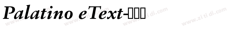 Palatino eText字体转换 Palatino eText字体转换
